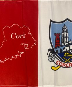 Cork GAA Flag 12"x18" with stick