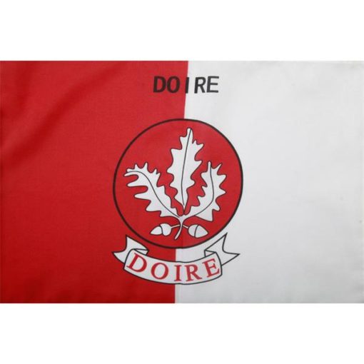 Derry GAA Flag 12"x18" with stick