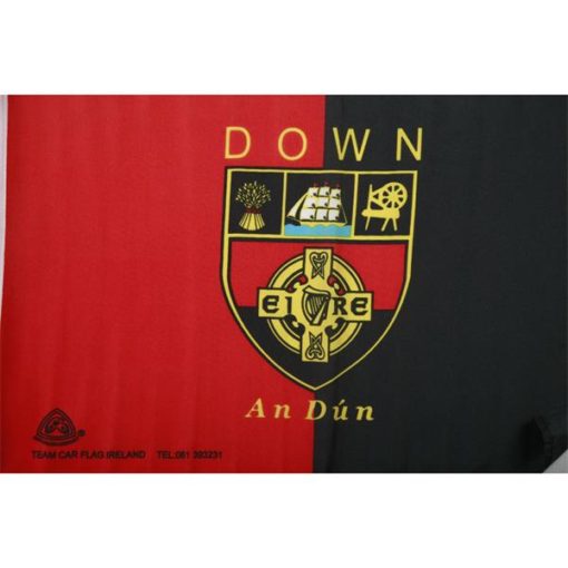 Down GAA Flag 3ft x 2ft with stick