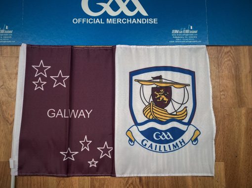 Galway GAA Flag (Stars) 12"x18" with stick