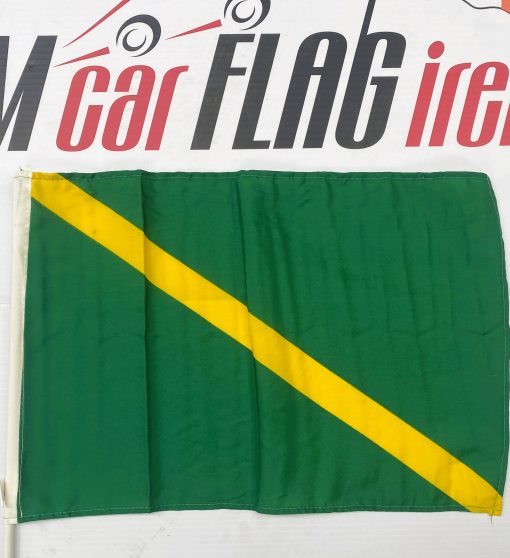 Green/Gold Sash Supporters Car Flag - Image 4