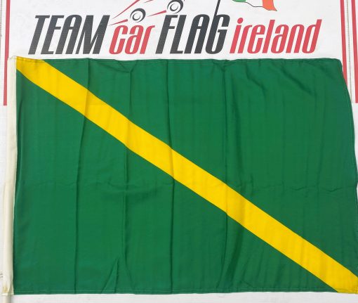 Green/Gold Sash Supporters Car Flag - Image 2