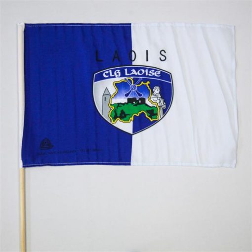 Laois GAA Flag 12"x18" with stick
