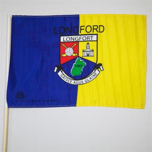 Longford GAA Flag 12"x18" with stick