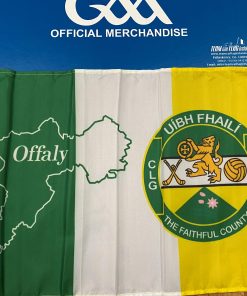 Offaly GAA Flag (Map) 12"x18" with stick