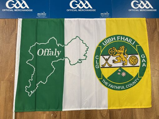 Offaly GAA Flag (Map)3ft x 2ft with stick