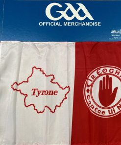 Tyrone GAA Flag (map) 12"x18" with stick