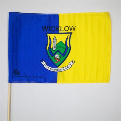 Wicklow GAA Flag 12"x18" with stick