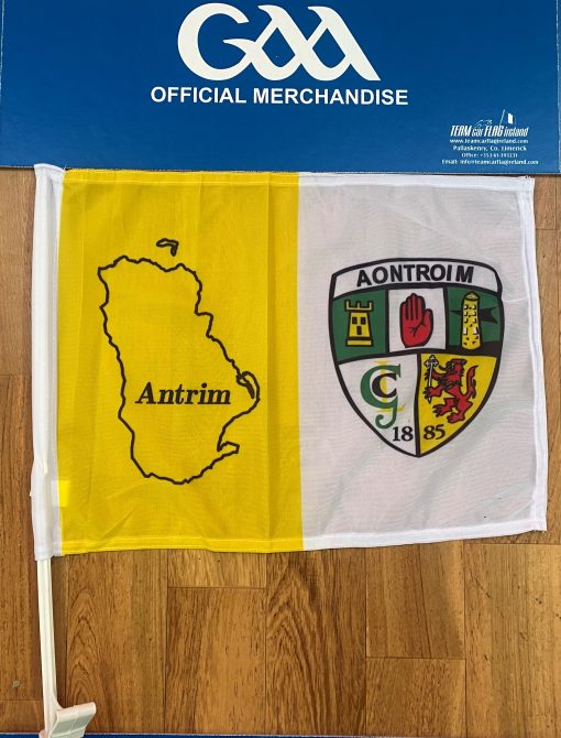 Antrim GAA Car Flag (map)