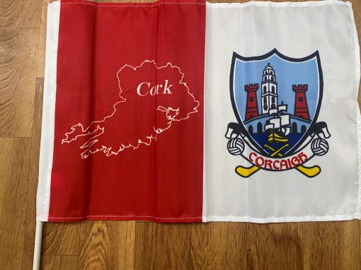 Cork GAA Flag (Map) 3ft x 2ft with stick