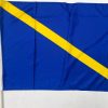 Blue/Gold Sash 3ft x 2ft Supporters Flag on pole