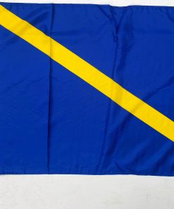 Blue/Gold Sash 3ft x 2ft Supporters Flag on pole