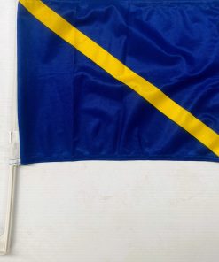 Blue/Gold Sash Supporters Car Flag