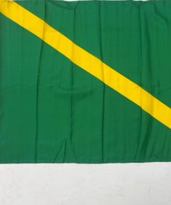 Green/Gold Sash 3ft x 2ft Supporters Flag on pole