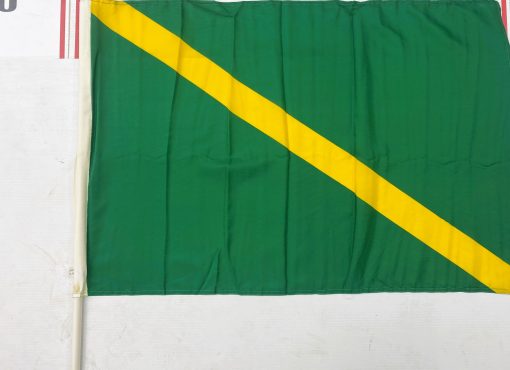 Green/Gold Sash 3ft x 2ft Supporters Flag on pole