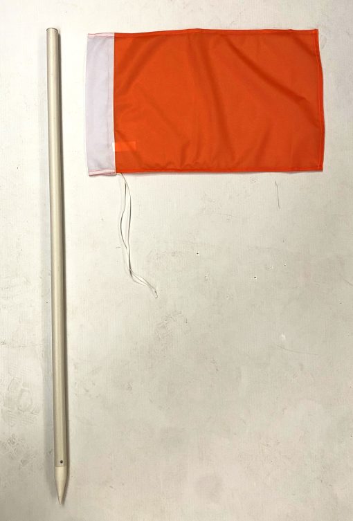 ORANGE UMPIRE FLAG ON RIGID PLASTIC POLE - Image 3