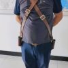 Brown Leather Parade Flag Holster