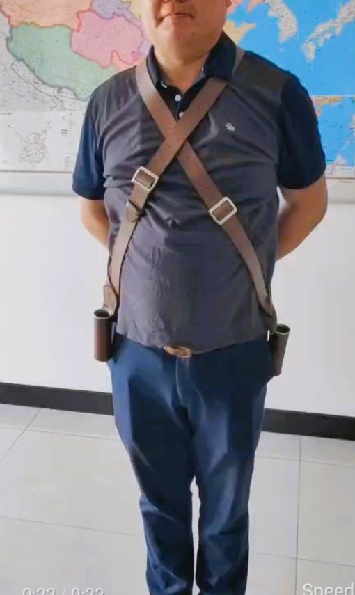 Brown Leather Parade Flag Holster